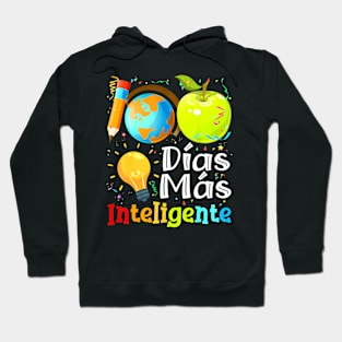 100 Dias Mas Inteligente Spanish Teacher 100Th Day School Hoodie